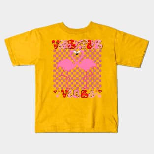 groovy valentine vibes valentines day shirts Kids T-Shirt